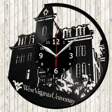 West Virginia  University Vinyl  Clock 