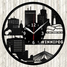 Winnipeg City Vinyl  Clock 