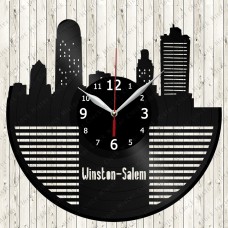 Winston-Salem City Vinyl  Record  Clock 