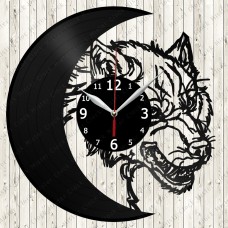 Wolf Vinyl Clock 