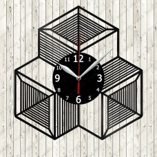 Abstract Vinyl Record Clock №17