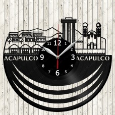 Acapulco City Vinyl  Record  Clock 