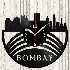 Bombay City Vinyl Record  Clock 