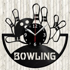 Bowling Vinyl Record Clock 