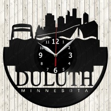 Duluth City Vinyl  Record  Clock 