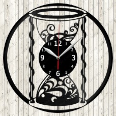 Hourglass Vinyl Record Clock 