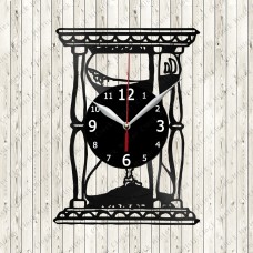 Hourglass Vinyl Clock 