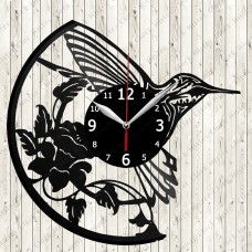 Hummingbird Vinyl Clock 