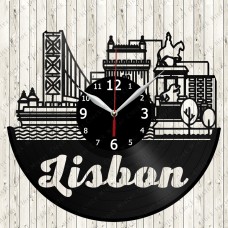 Lisbon City Vinyl  Clock 