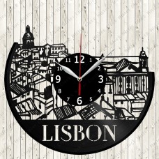 Lisbon City Vinyl  Record  Clock 