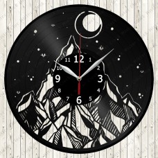 Mountain Moon Vinyl Clock 