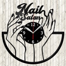 Nail Salon Vinyl Clock 