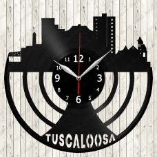 Tuscaloosa City Vinyl  Record  Clock 