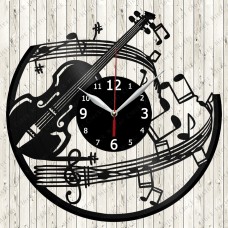 Violin Vinyl Record Clock 