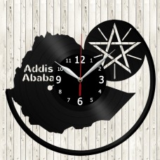 Addis Ababa Vinyl Record Clock 
