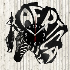 Africa Vinyl Record Clock 