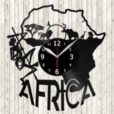 Africa Vinyl Record Clock 
