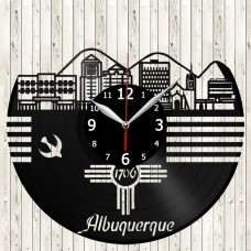 Albuquerque Vinyl Record Clock 