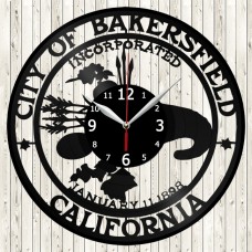 Bakersfield Vinyl Record Clock 