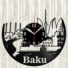 Baku Сheckers Vinyl Record Clock 