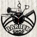 Barber Shop Vinyl Record Clock 