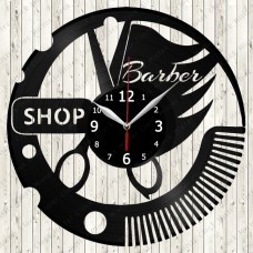 Vinyl Record Clock Barber Shop