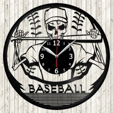 Vinyl Baseball Record Clock 