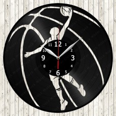 Vinyl Record Clock Basketball