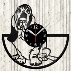 Vinyl Record Clock Basset Hound