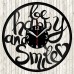 Be Happy Vinyl Record Clock 