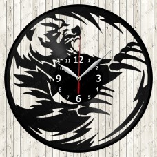 Vinyl Record Clock Bear