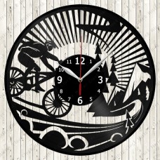 Bicycle Vinyl Record Clock 