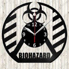 Vinyl Record Clock Biohazard