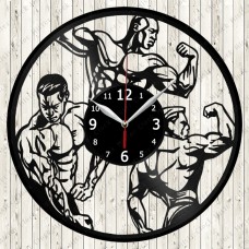 Bodybuilding Vinyl Record Clock 