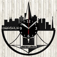 Brasília Vinyl Record Clock 