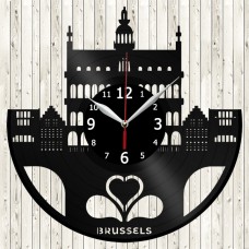 Brussels Vinyl Record Clock 