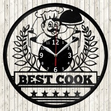 Vinyl Record Clock Chef