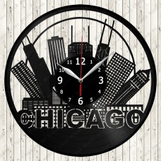 Chicago Vinyl Record Clock 