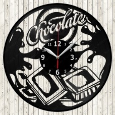 Vinyl Record Clock Chocolate