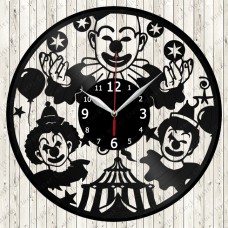 Vinyl Record Clock Clowns