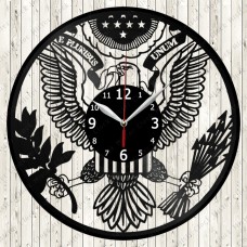 Coat Of Arms Of America Vinyl Record Clock 