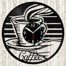 Vinyl Record Clock Coffee