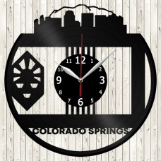 Colorado Springs Vinyl Record Clock 