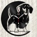 Vinyl Record Clock Dachshund Dog