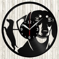 Vinyl Record Clock Dachshund