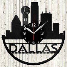 Dallas Vinyl Record Clock 