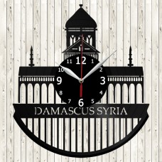 Damascus Vinyl Record Clock 