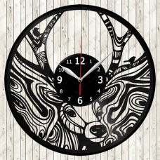 Vinyl Record Deer Clock 