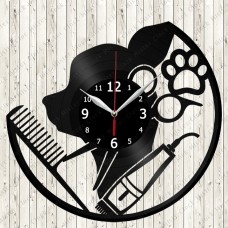 Vinyl Record Clock Dog Grooming Salon