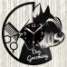 Dog Grooming Vinyl Record Clock 